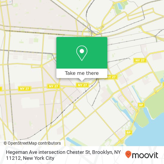 Mapa de Hegeman Ave intersection Chester St, Brooklyn, NY 11212