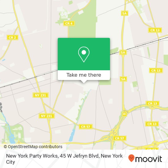 New York Party Works, 45 W Jefryn Blvd map