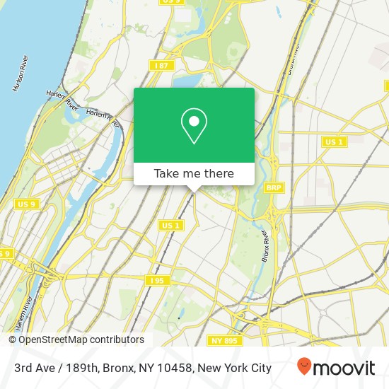 3rd Ave / 189th, Bronx, NY 10458 map