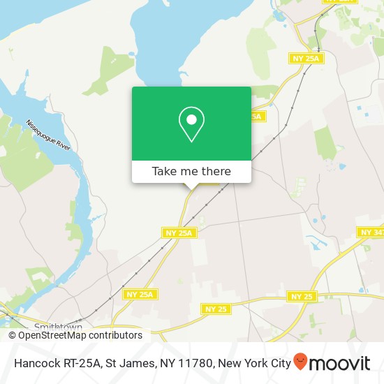 Mapa de Hancock RT-25A, St James, NY 11780