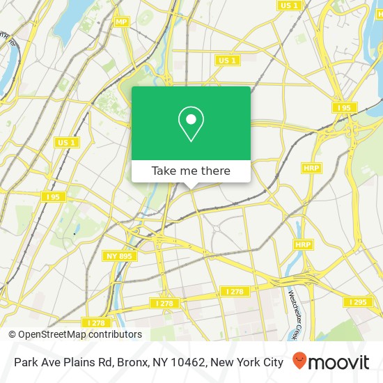 Mapa de Park Ave Plains Rd, Bronx, NY 10462