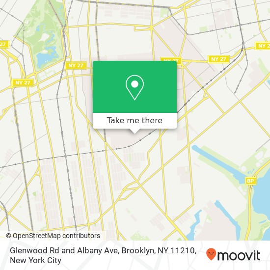 Glenwood Rd and Albany Ave, Brooklyn, NY 11210 map