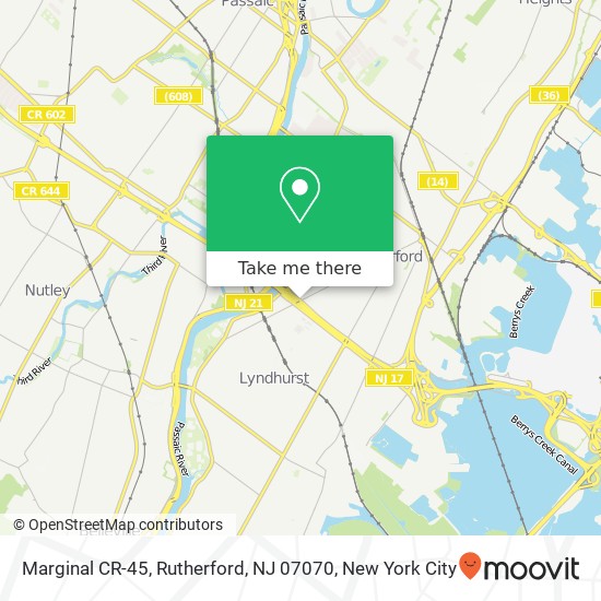 Marginal CR-45, Rutherford, NJ 07070 map