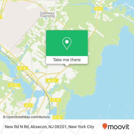 Mapa de New Rd N Rd, Absecon, NJ 08201