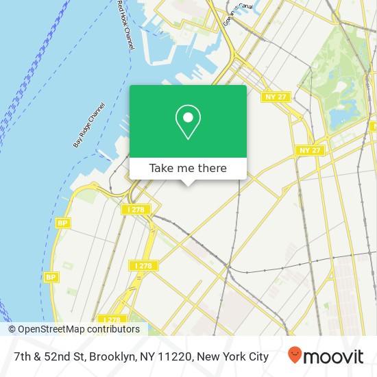 7th & 52nd St, Brooklyn, NY 11220 map