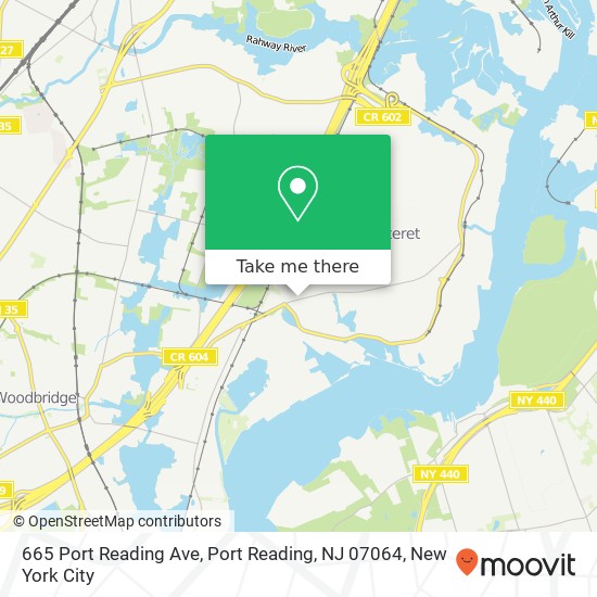 Mapa de 665 Port Reading Ave, Port Reading, NJ 07064