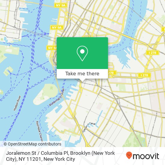 Joralemon St / Columbia Pl, Brooklyn (New York City), NY 11201 map