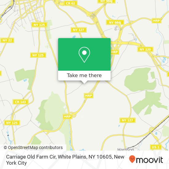 Mapa de Carriage Old Farm Cir, White Plains, NY 10605