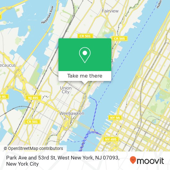 Mapa de Park Ave and 53rd St, West New York, NJ 07093