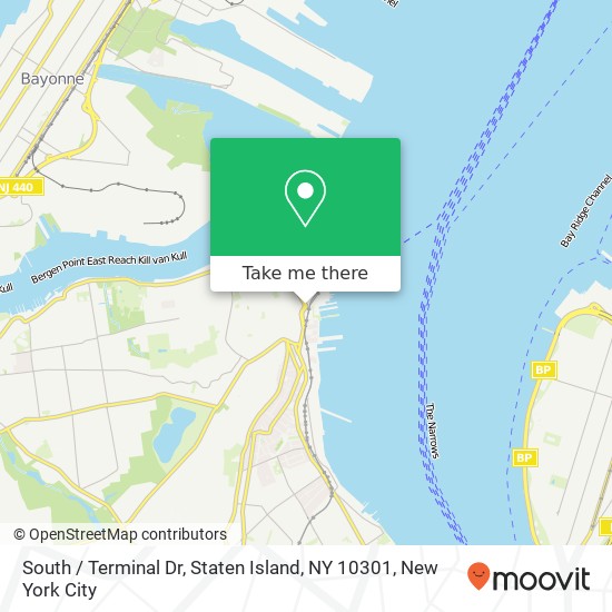 Mapa de South / Terminal Dr, Staten Island, NY 10301