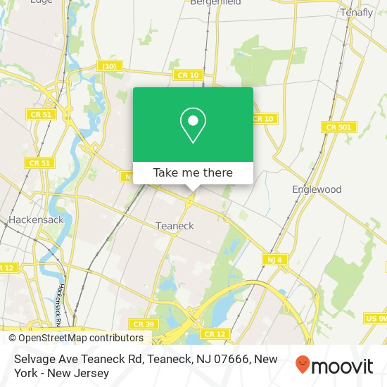 Mapa de Selvage Ave Teaneck Rd, Teaneck, NJ 07666