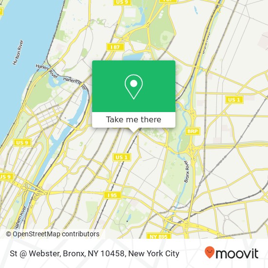 Mapa de St @ Webster, Bronx, NY 10458