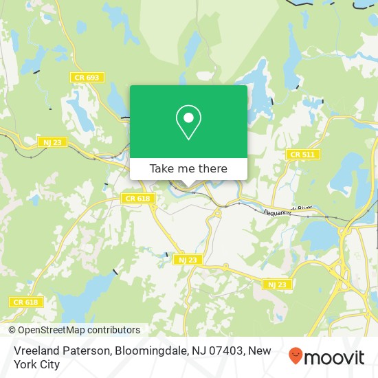 Mapa de Vreeland Paterson, Bloomingdale, NJ 07403