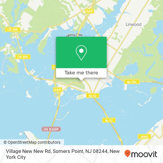 Mapa de Village New New Rd, Somers Point, NJ 08244