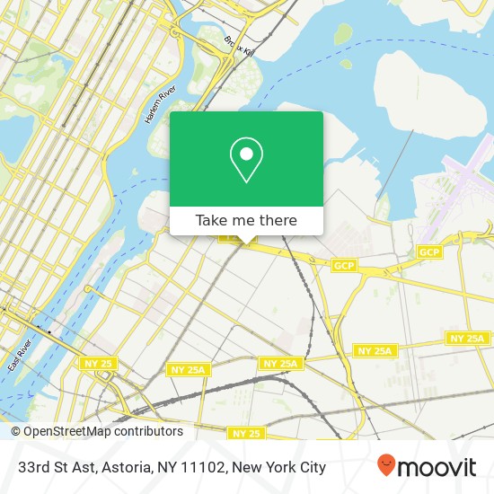 Mapa de 33rd St Ast, Astoria, NY 11102