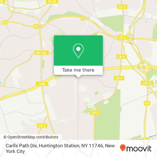 Mapa de Carlls Path Dix, Huntington Station, NY 11746