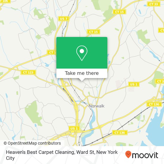 Heaven's Best Carpet Cleaning, Ward St map