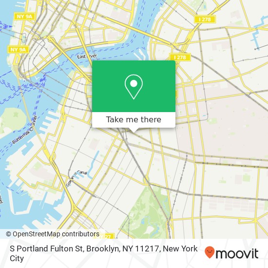Mapa de S Portland Fulton St, Brooklyn, NY 11217