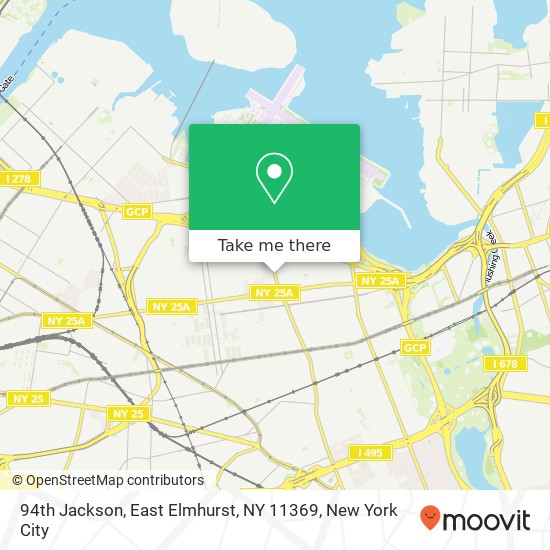 Mapa de 94th Jackson, East Elmhurst, NY 11369