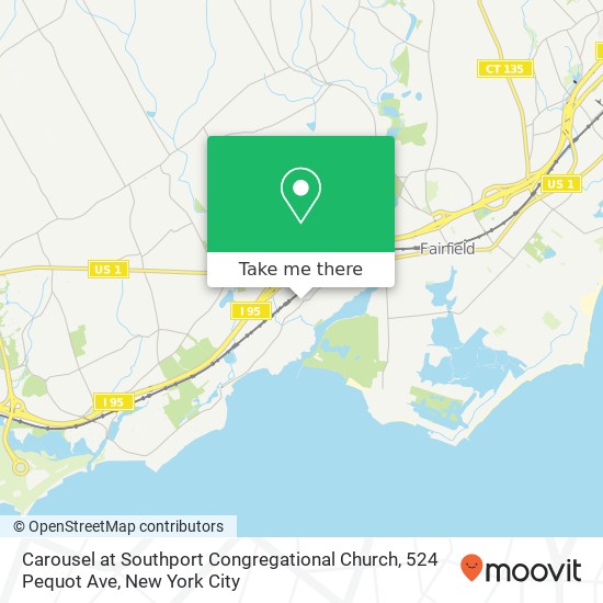 Mapa de Carousel at Southport Congregational Church, 524 Pequot Ave