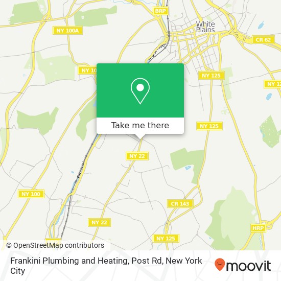 Frankini Plumbing and Heating, Post Rd map