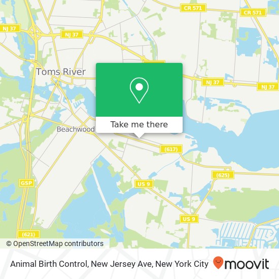 Mapa de Animal Birth Control, New Jersey Ave