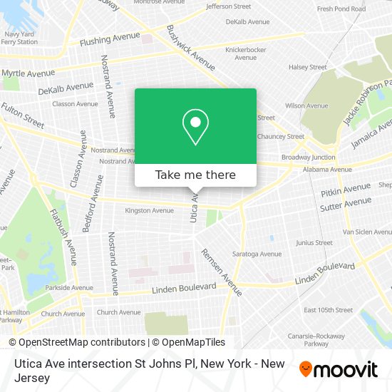 Mapa de Utica Ave intersection St Johns Pl