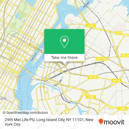 Mapa de 29th Met Life Plz, Long Island City, NY 11101