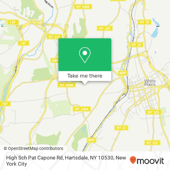 Mapa de High Sch Pat Capone Rd, Hartsdale, NY 10530