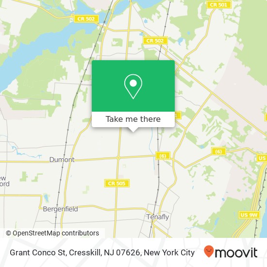 Mapa de Grant Conco St, Cresskill, NJ 07626