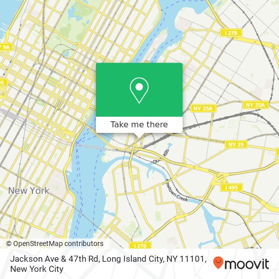 Mapa de Jackson Ave & 47th Rd, Long Island City, NY 11101