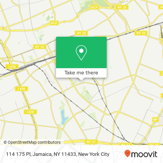 Mapa de 114 175 Pl, Jamaica, NY 11433