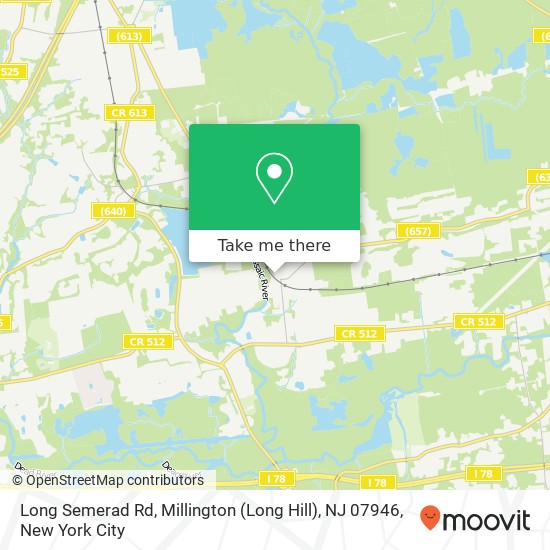 Mapa de Long Semerad Rd, Millington (Long Hill), NJ 07946