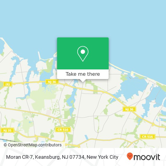 Mapa de Moran CR-7, Keansburg, NJ 07734