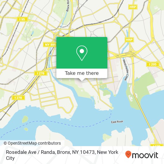 Mapa de Rosedale Ave / Randa, Bronx, NY 10473