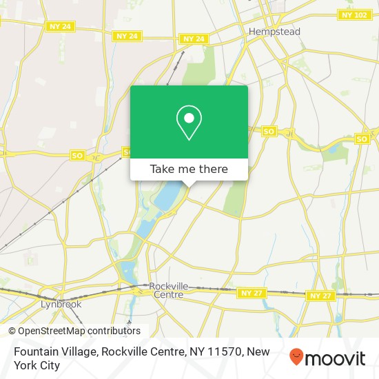 Mapa de Fountain Village, Rockville Centre, NY 11570