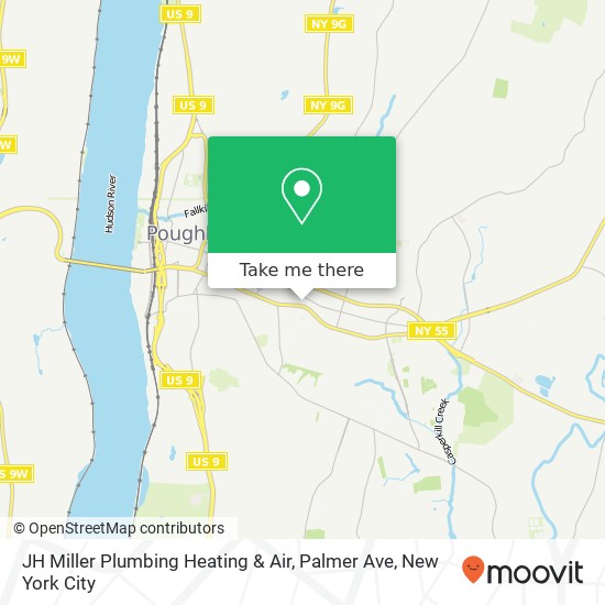 JH Miller Plumbing Heating & Air, Palmer Ave map