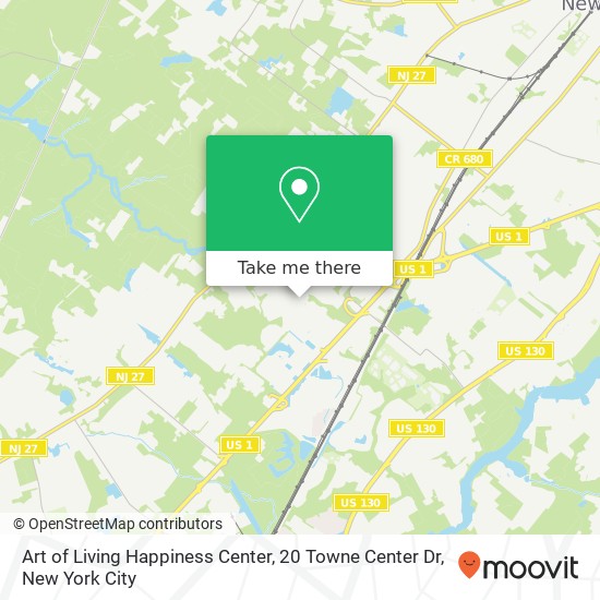 Mapa de Art of Living Happiness Center, 20 Towne Center Dr
