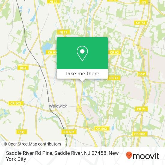 Saddle River Rd Pine, Saddle River, NJ 07458 map