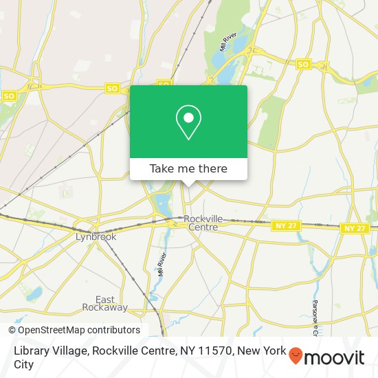 Mapa de Library Village, Rockville Centre, NY 11570