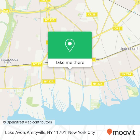 Lake Avon, Amityville, NY 11701 map