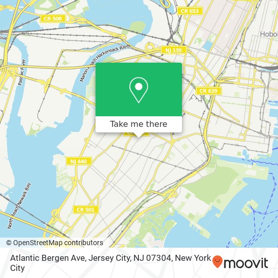 Atlantic Bergen Ave, Jersey City, NJ 07304 map