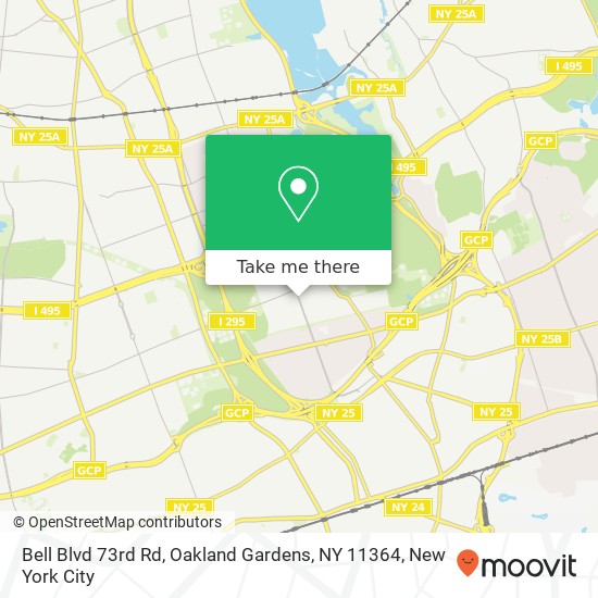 Bell Blvd 73rd Rd, Oakland Gardens, NY 11364 map