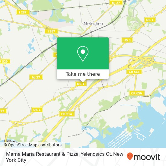 Mapa de Mama Maria Restaurant & Pizza, Yelencsics Ct