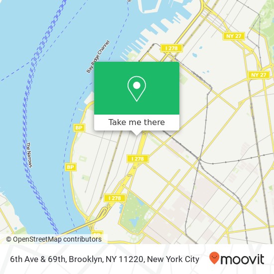 Mapa de 6th Ave & 69th, Brooklyn, NY 11220