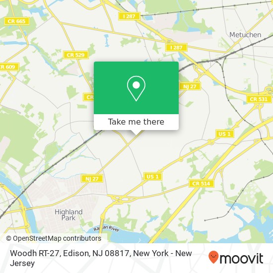 Woodh RT-27, Edison, NJ 08817 map