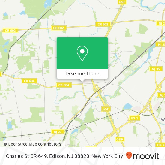 Charles St CR-649, Edison, NJ 08820 map