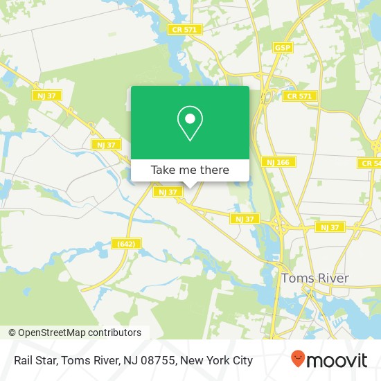 Mapa de Rail Star, Toms River, NJ 08755