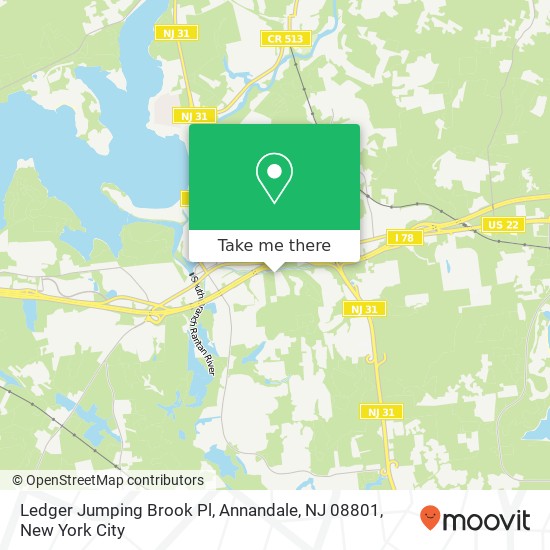 Mapa de Ledger Jumping Brook Pl, Annandale, NJ 08801