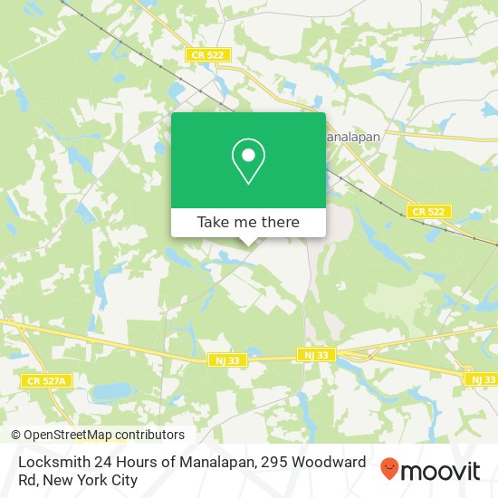 Mapa de Locksmith 24 Hours of Manalapan, 295 Woodward Rd
